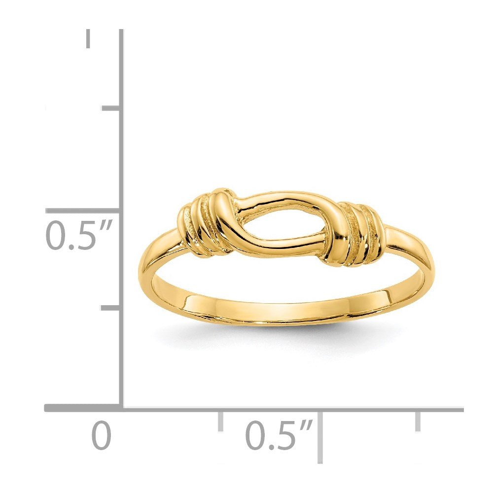 14K Love Knot Band Size 7