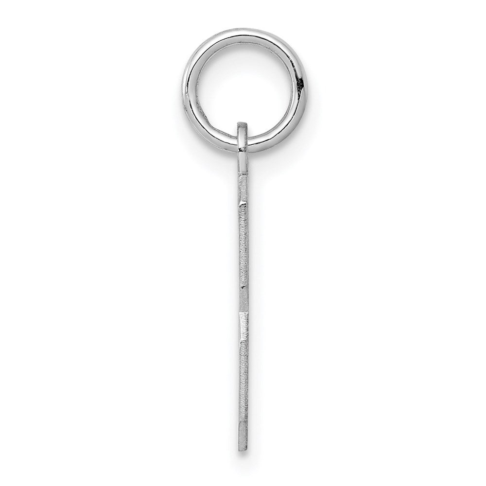 Sterling Silver/Rhodium-plated Polished Number 3 Charm