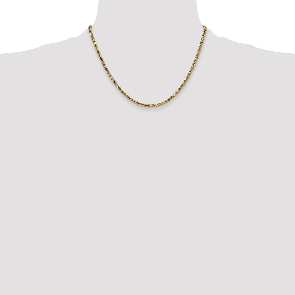 10k 2.25mm Semi-solid D/C Rope Chain