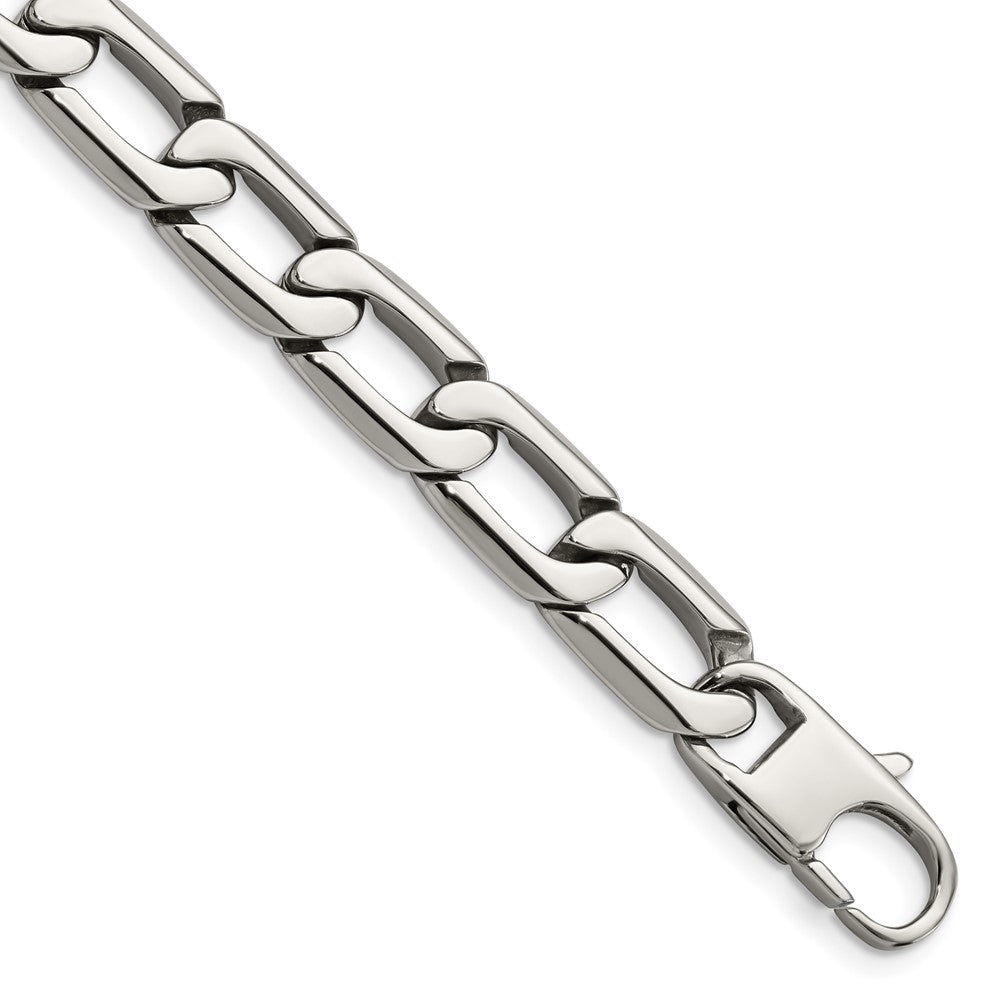 Stainless Steel Polished Open Link 8.5in Bracelet 8.5 inches