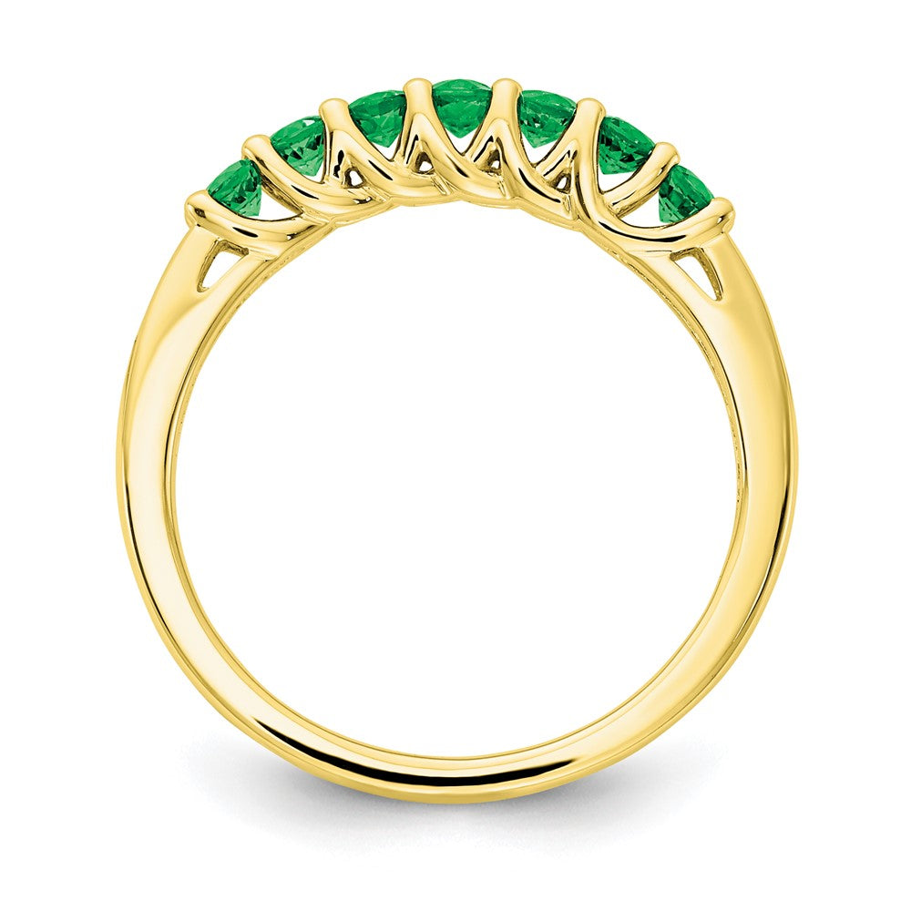 10k Yellow Gold CR Emerald & Diamond Ring