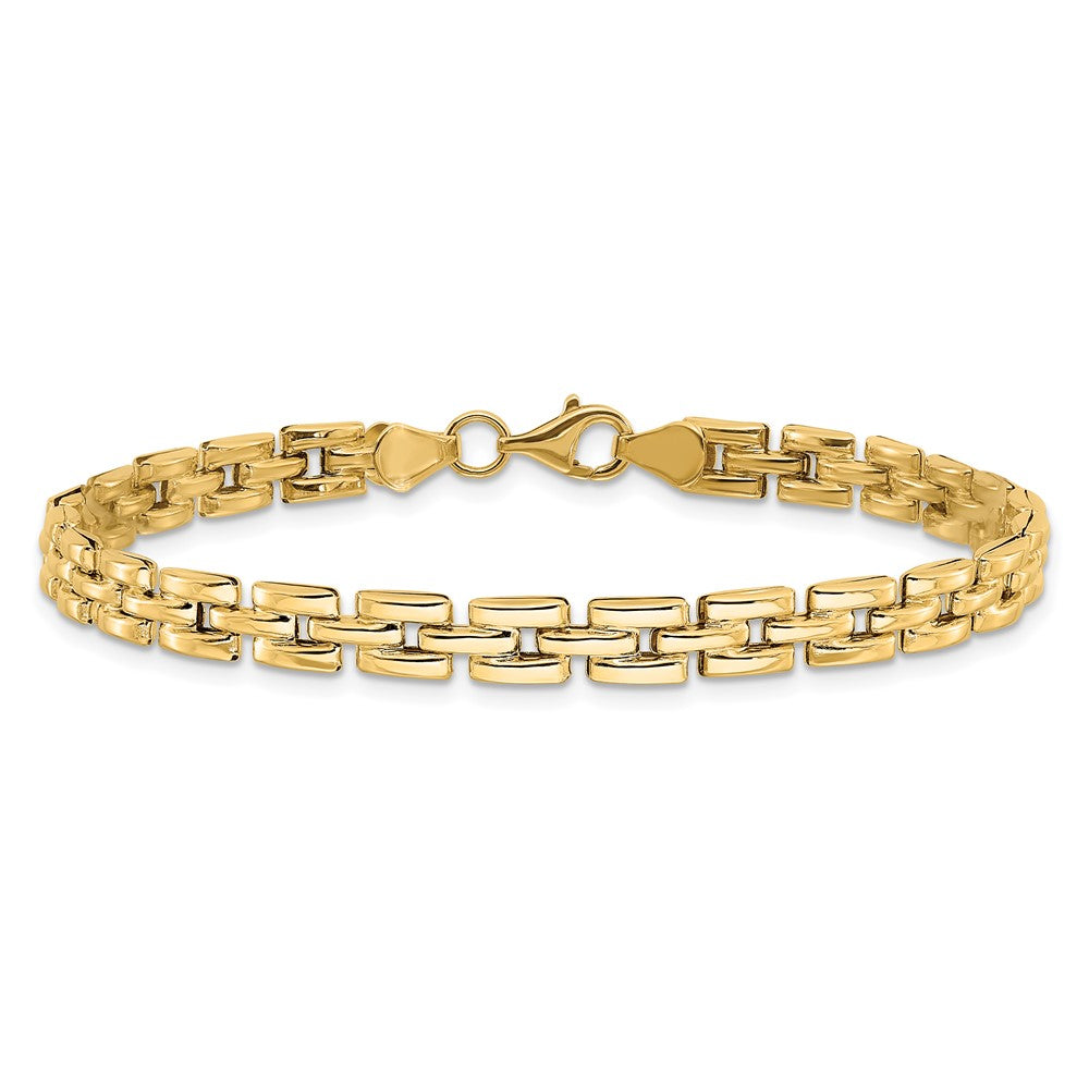 14K Polished Fancy Link Bracelet 7.5  inches
