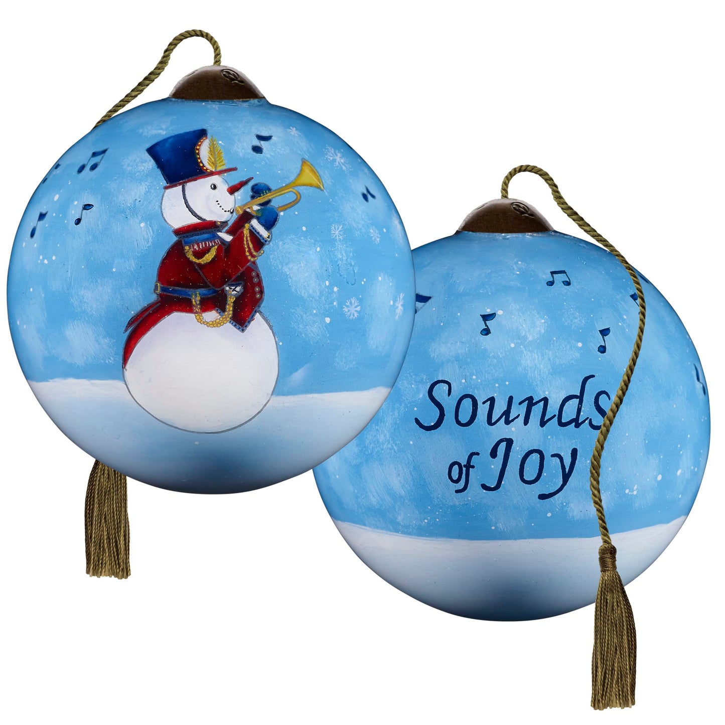Neqwa Art Sweet Holiday Wishes by Nicole Tamarin Hand-painted Glass Ornament