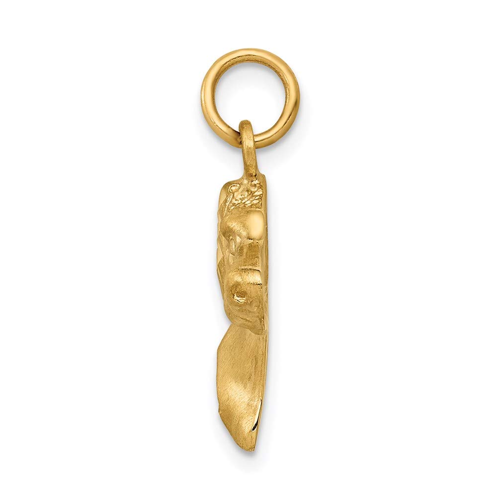 14K Dog Charm Yellow Gold