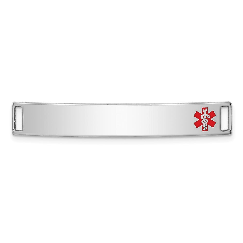 Sterling Silver Rhodium-plated Medical ID Plate 6 inches