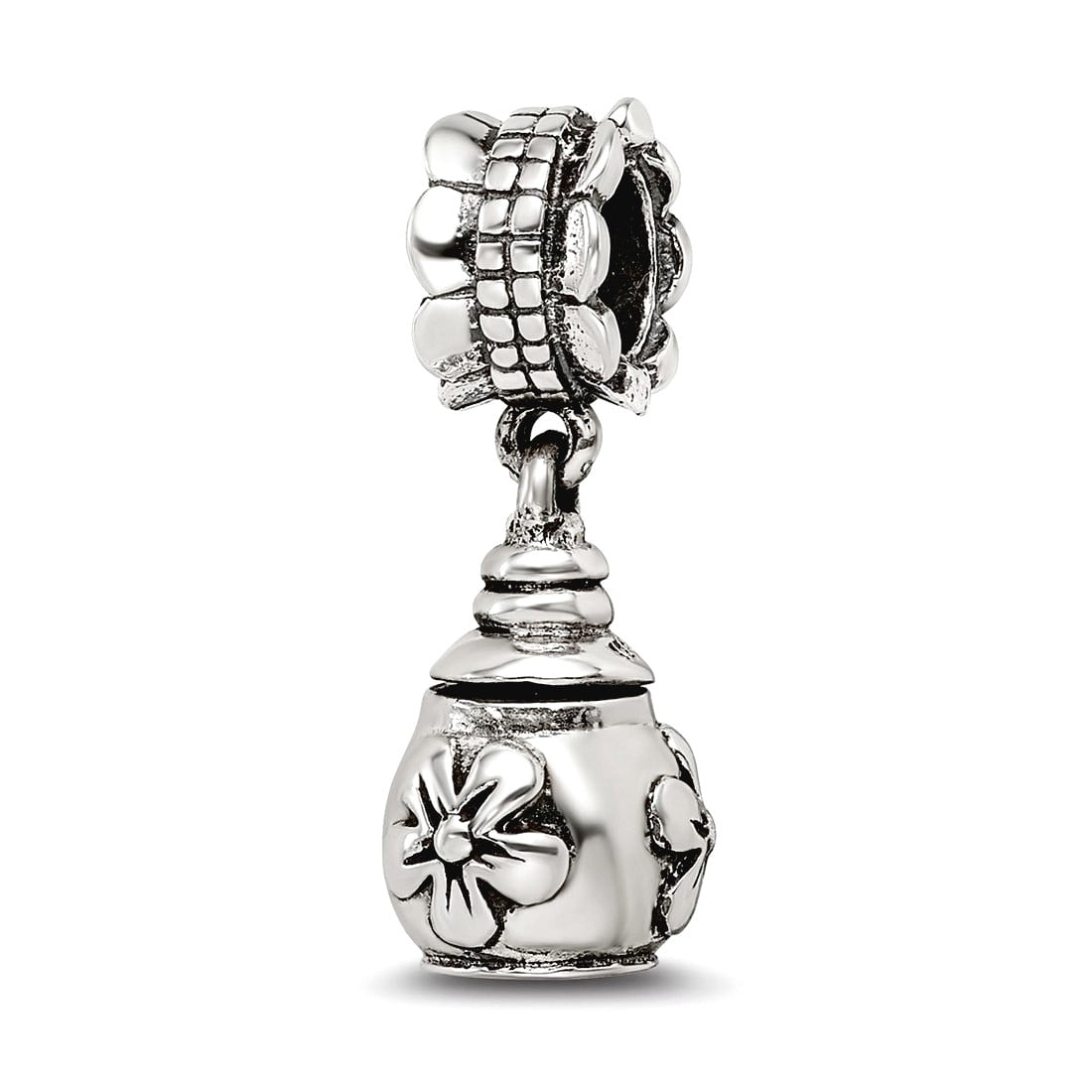 Sterling Silver Reflections Floral Ash Dangle Bead