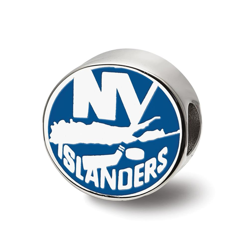 Sterling Silver NHL LogoArt New York Islanders Enameled Logo Bead