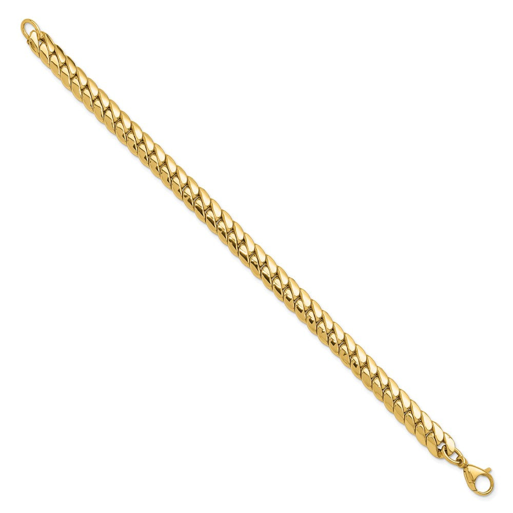 14K Polished Fancy Link Bracelet 7.5  inches