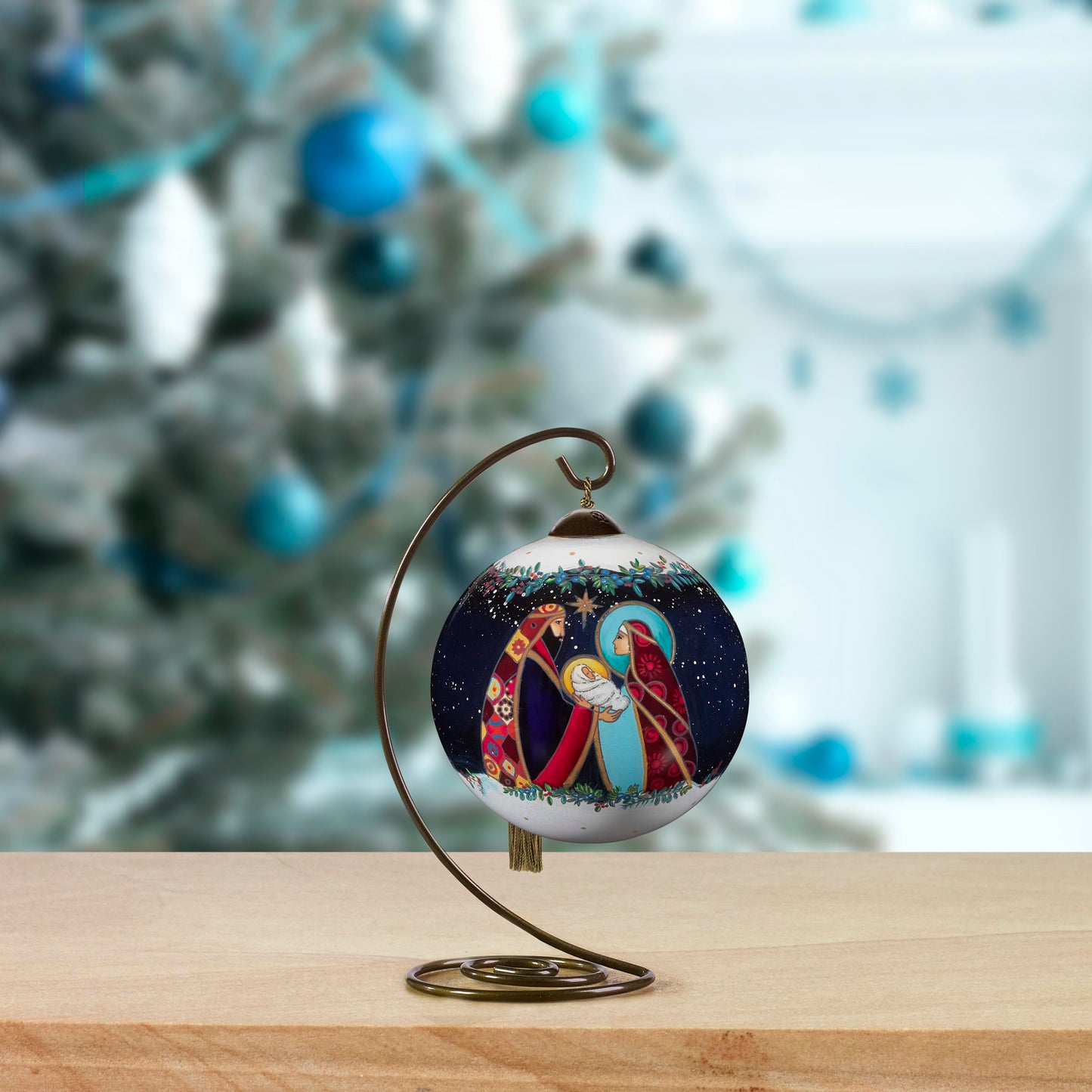 Neqwa Art Let Every Heart Prepare Him Room by ND Art & Design Hand-painted Glass Ornament