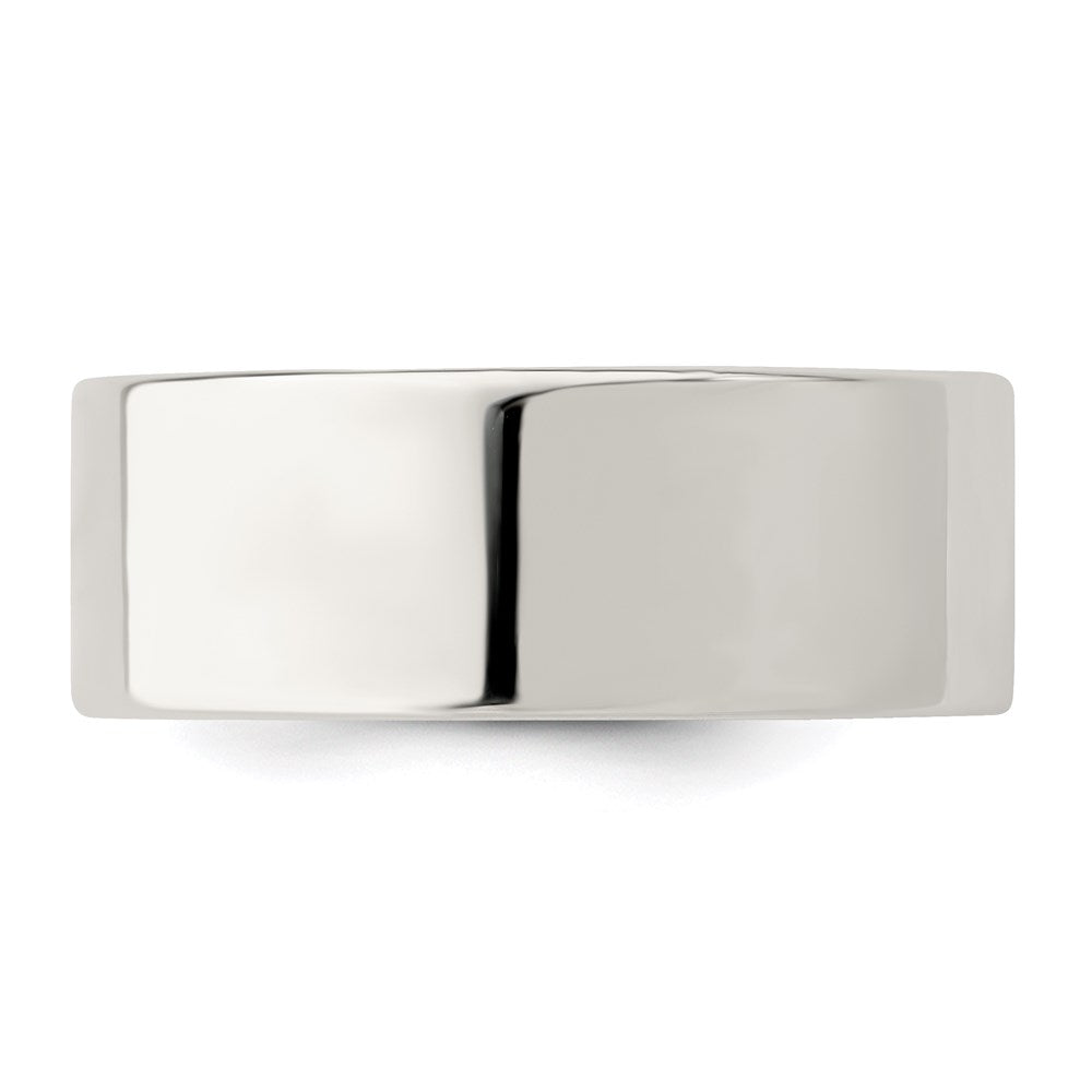 Sterling Silver 8mm Comfort Fit Flat Size 4.5 Band
