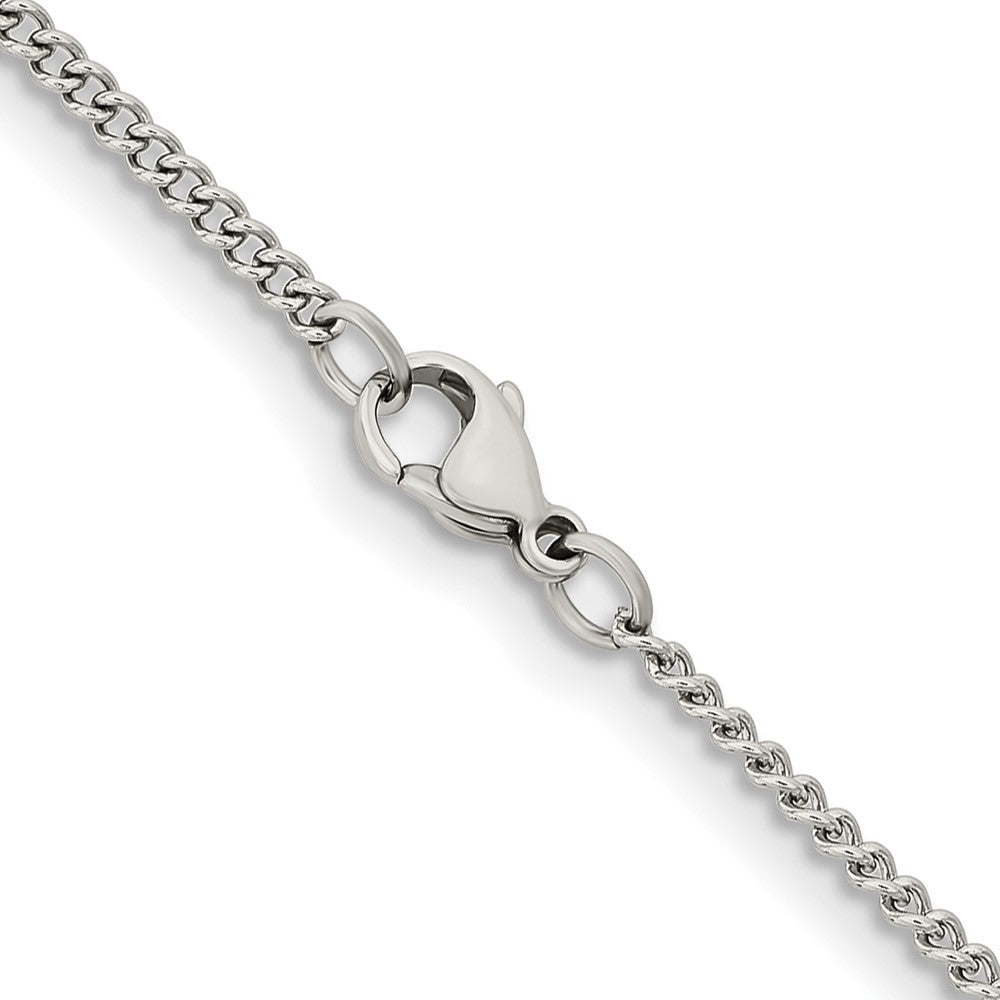 Stainless Steel Polished 2.25mm 22in Round Curb Chain