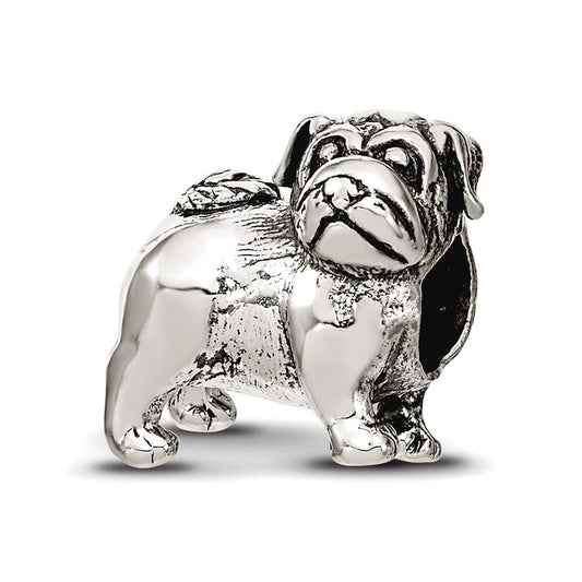 Sterling Silver Reflections Pug Bead