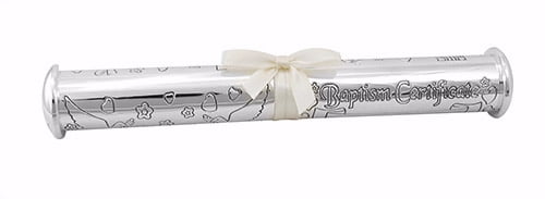 Silver-plated BAPTISM CERTIFICATE Holder QGM6970