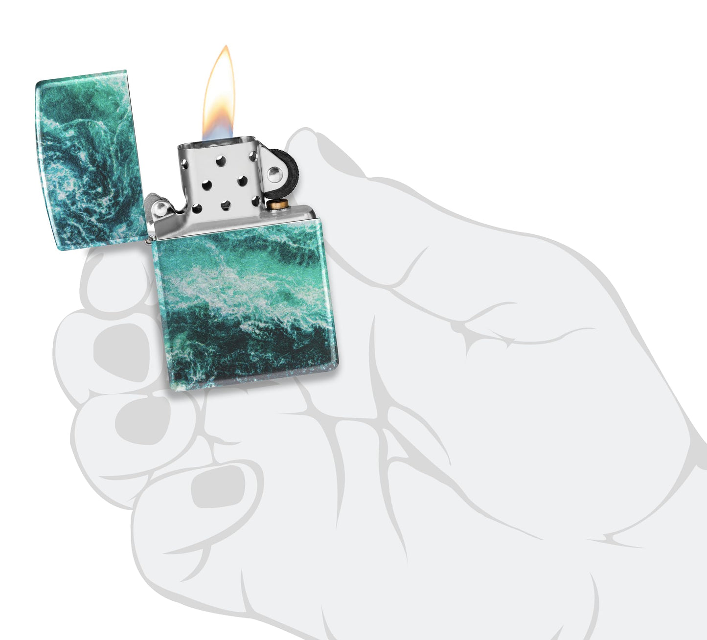 Zippo Rogue Wave Design 540 Fusion Pocket Lighter