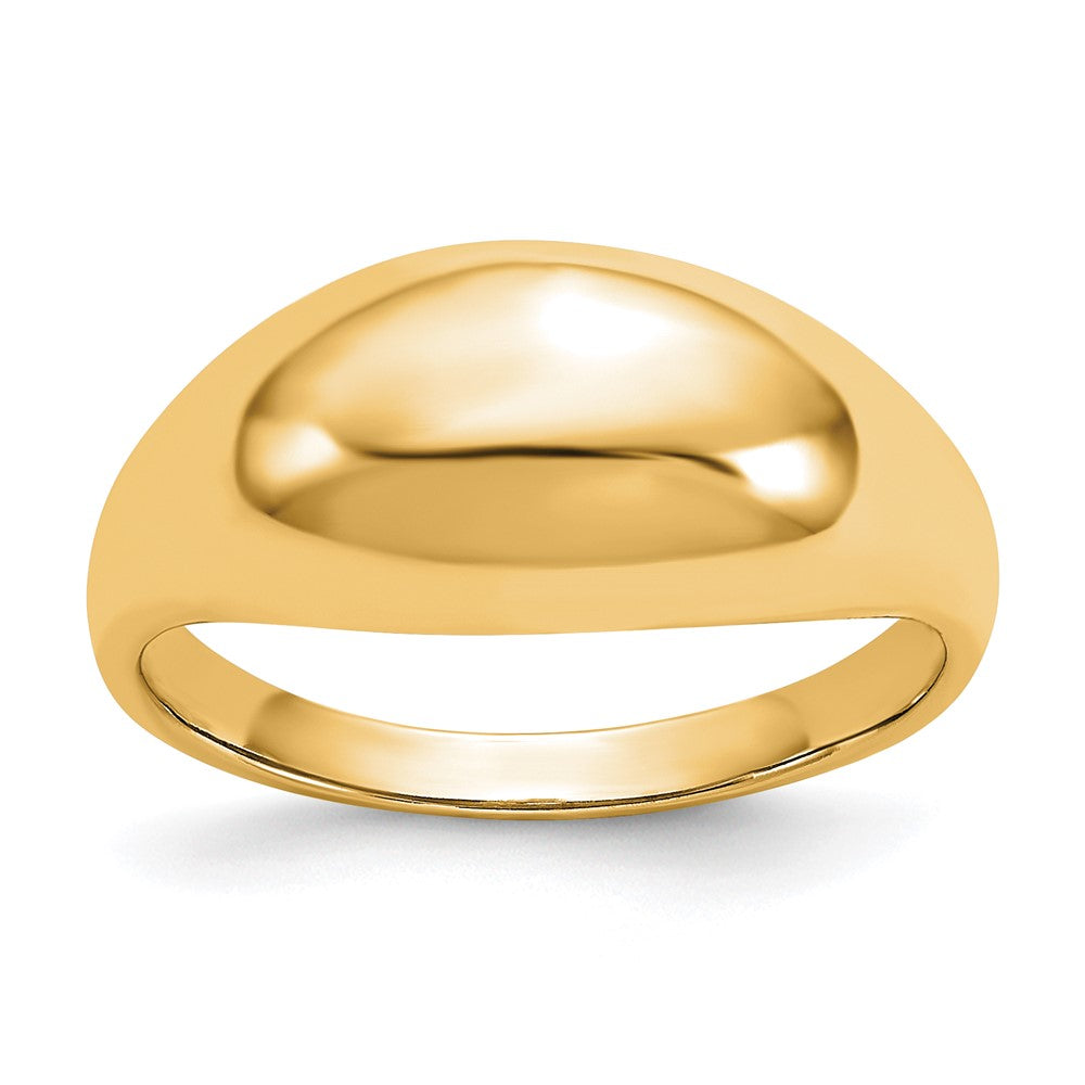 10K Yellow Gold Polished Dome Ring Size 6.25
