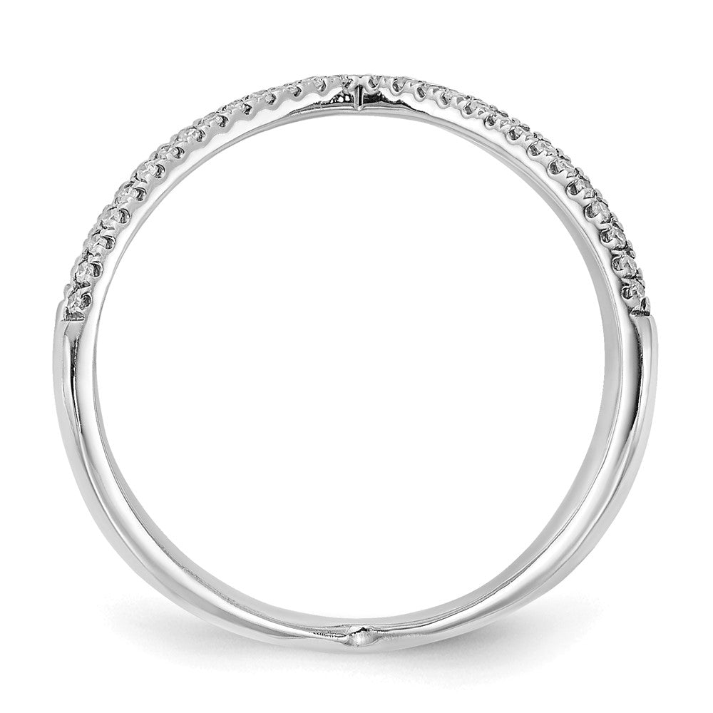 10k Polished Diamond X Ring