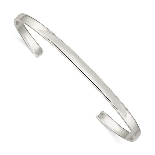 Sterling Silver Cuff Bangle 7 inches