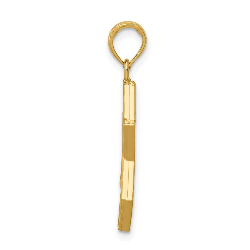 14k Gold Crab Design Pendant