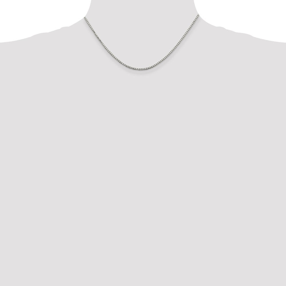 Sterling Silver 1.7mm 8 Sided Diamond-cut Box Chain 16 Inches