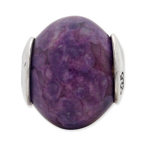 Sterling Silver Reflections Purple Magnesite Stone Bead