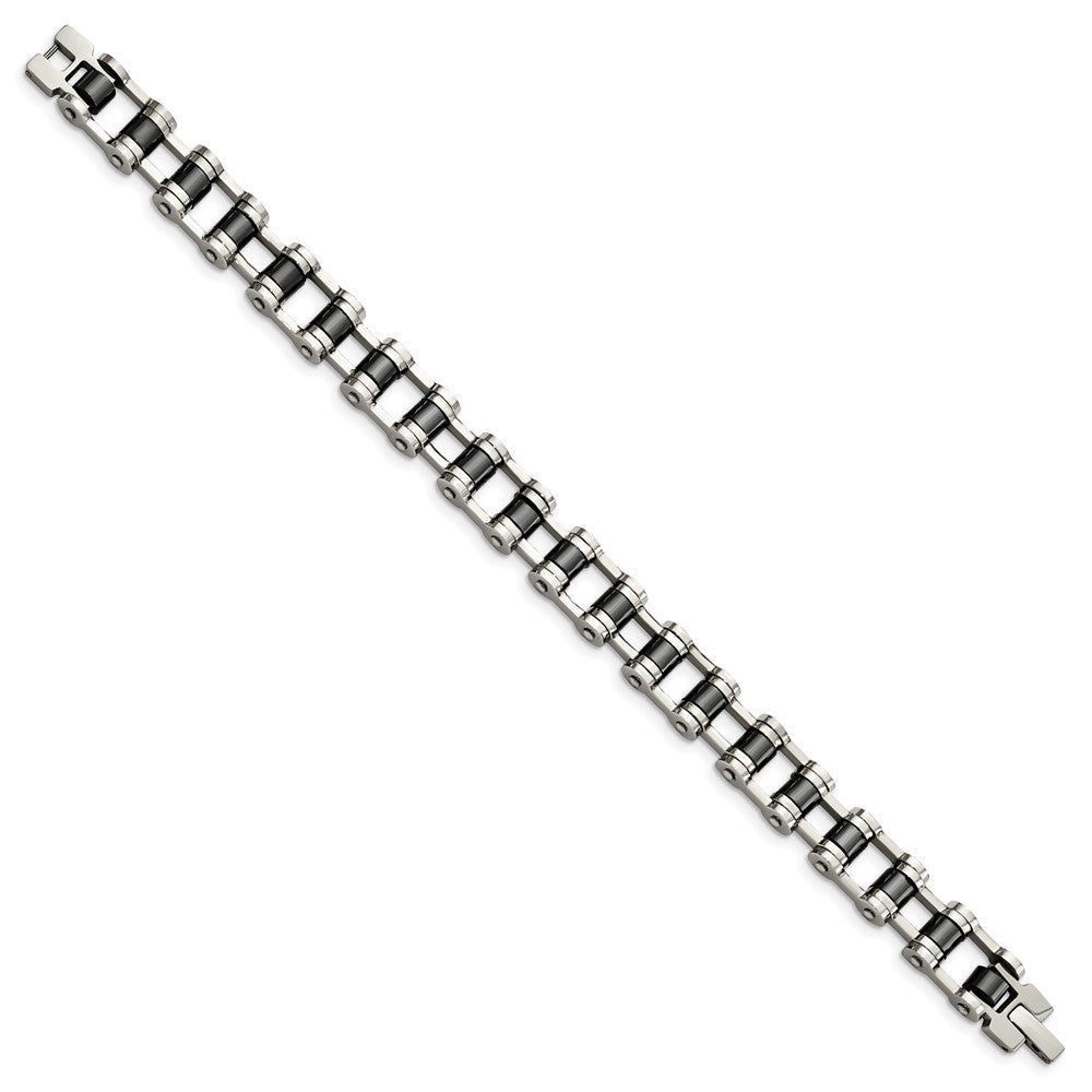 Stainless Steel Polished with Magnetic Links 8.5in Bracelet 8.5 inches
