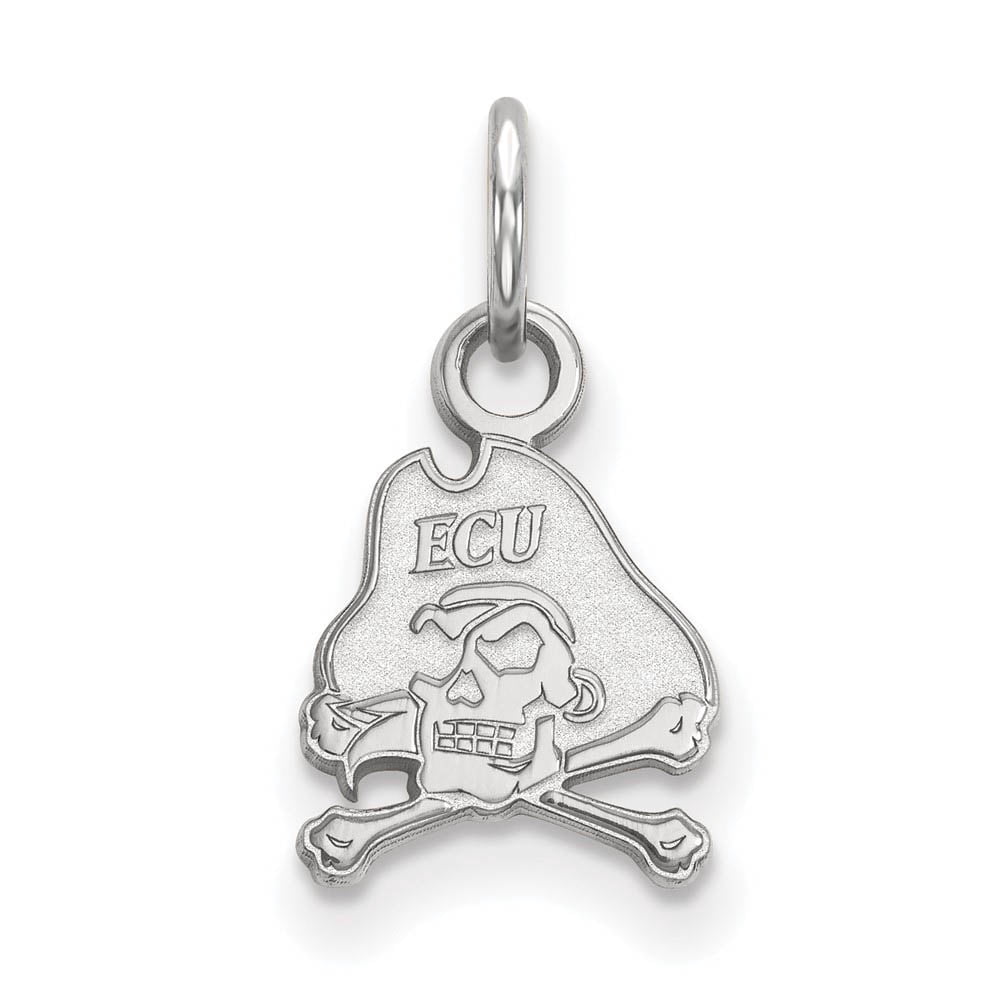 LogoArt Sterling Silver East Carolina University Xs Pendant Necklace