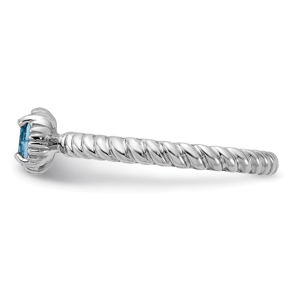 Sterling Silver Stackable Expressions Blue Topaz Ring