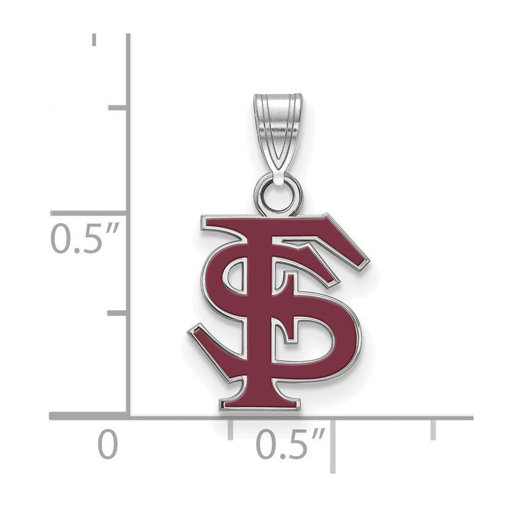 Women's Florida State Seminoles Sterling Silver Small Enamel Pendant