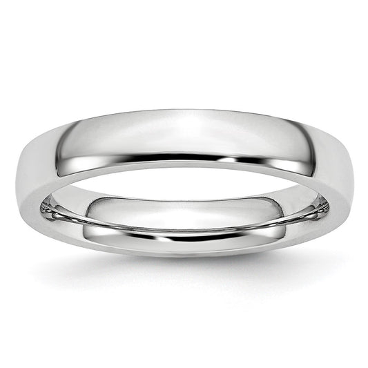 Cobalt Polished 4mm Half Round Band Size - 7