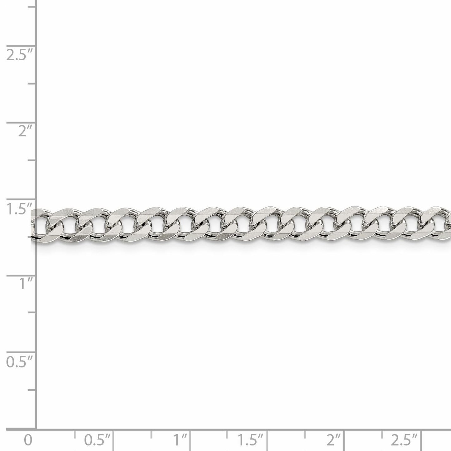 Sterling Silver 5.7mm Curb Chain 18 Inches