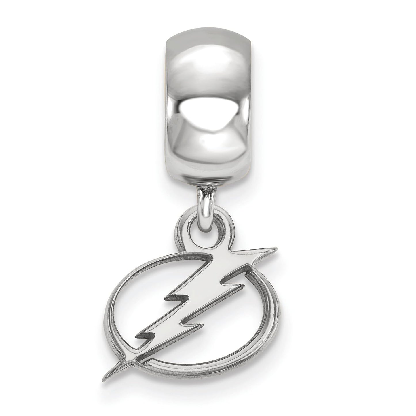 LogoArt SS030LIG Sterling Silver NHL Tampa Bay Lightning Dangle Bead Charm, Extra Small