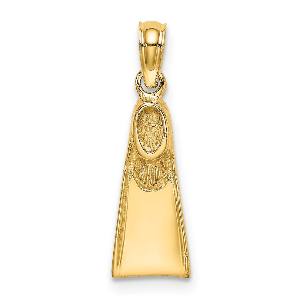 14K Scuba Flipper Charm