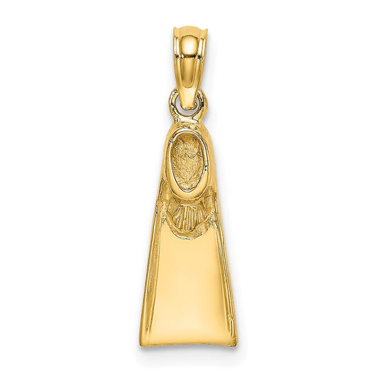 14K Scuba Flipper Charm