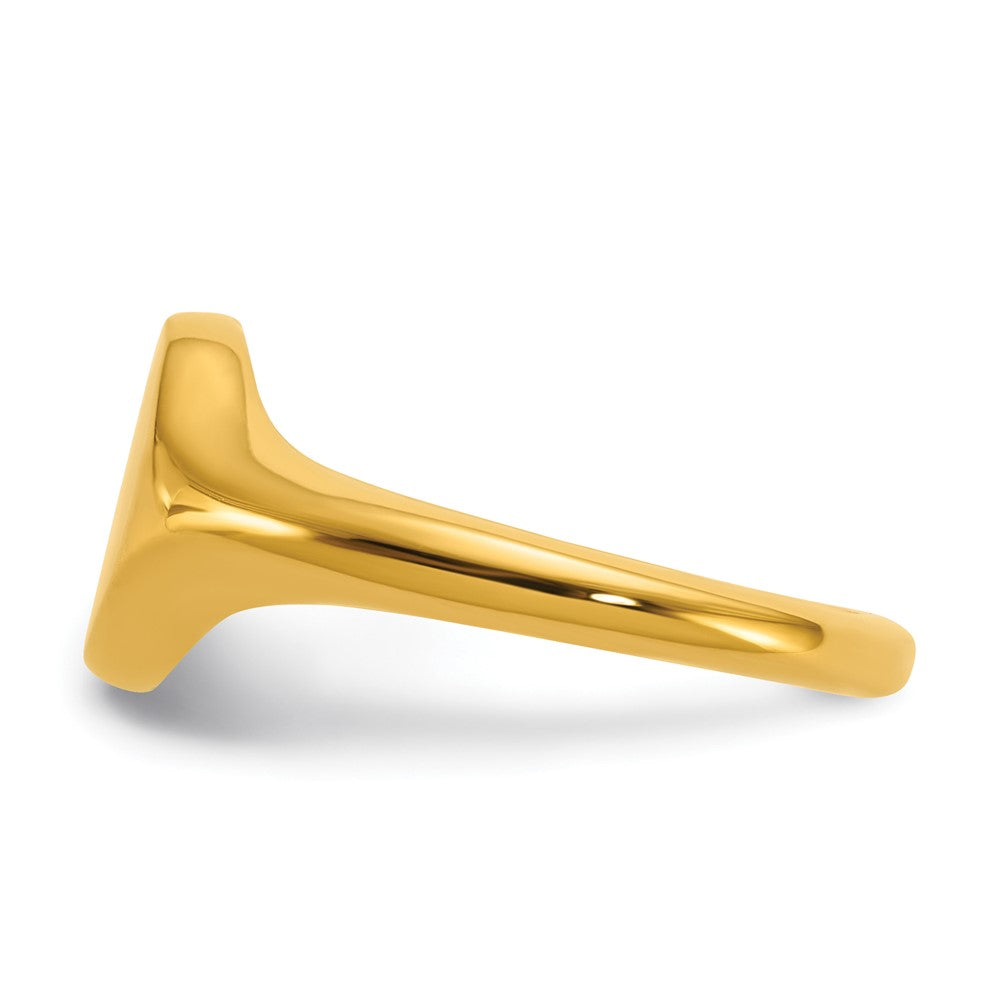 Chisel Stainless Steel Polished Yellow IP-Plated Round Disk Ring Size - 9