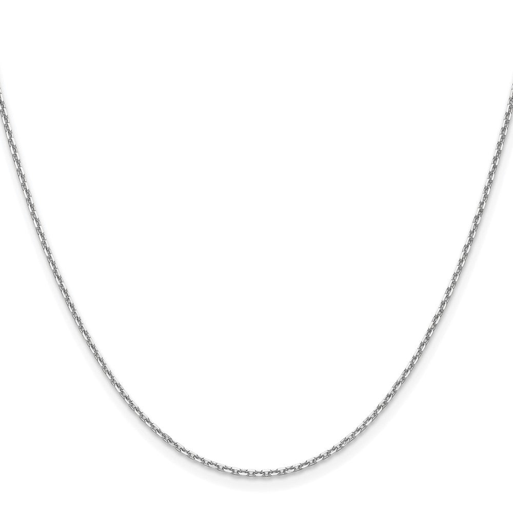 14K White Gold 1.5mm D/C Square Cable Chain