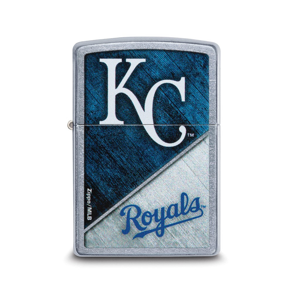 Zippo Street Chrome Kansas City Royals Color Image MLB Lighter