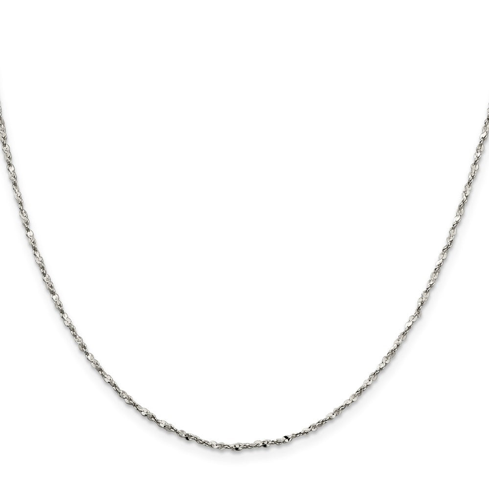 Sterling Silver 1.6mm Twisted Serpentine Chain 18 Inches