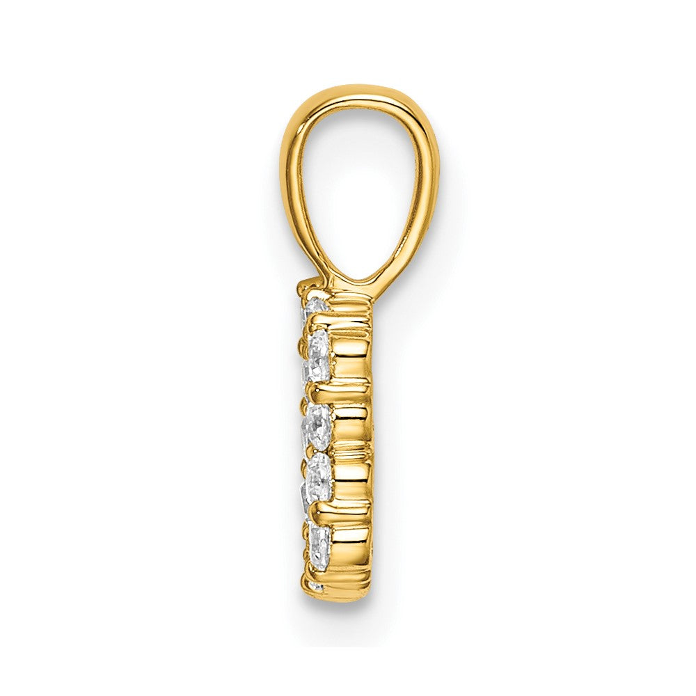 14k 1/8 carat Lab Grown Diamond VS/SI+ G+ Letter B Intitial Pendant
