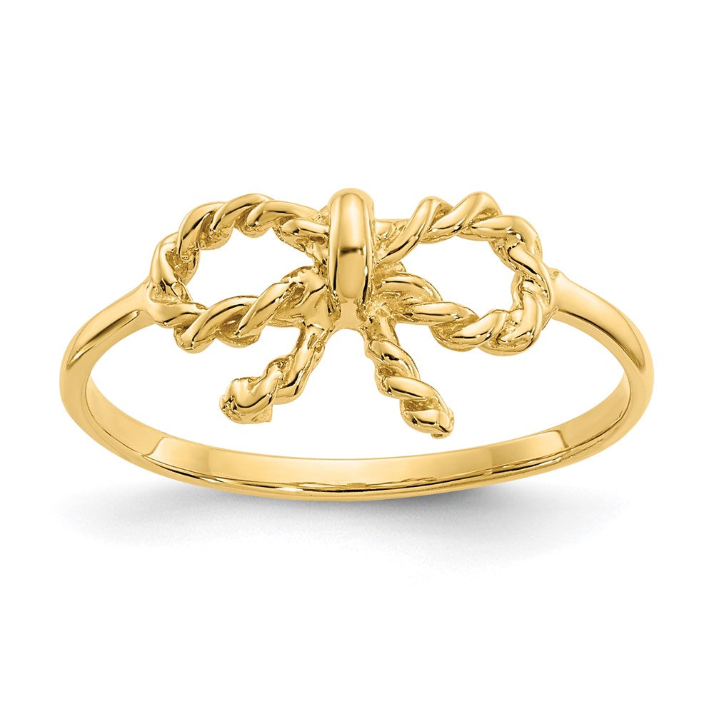 14k Polished Bow Ring Size 6
