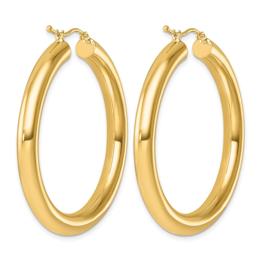 14k Polished 5mm Polished Hoop Earrings