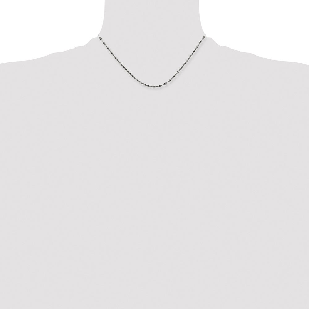 Stainless Steel Oxidized 2.5mm 16in Fancy Chain