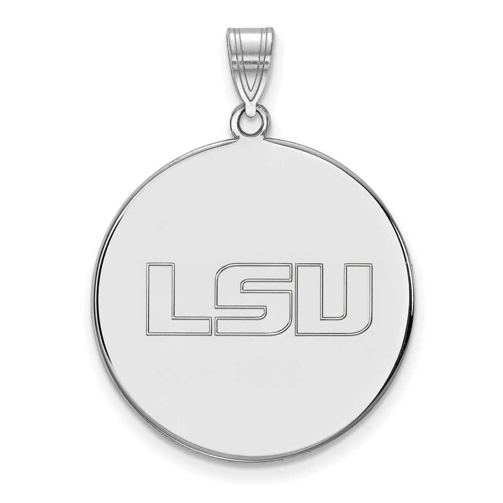 Sterling Silver Louisiana State XL Disc Pendant
