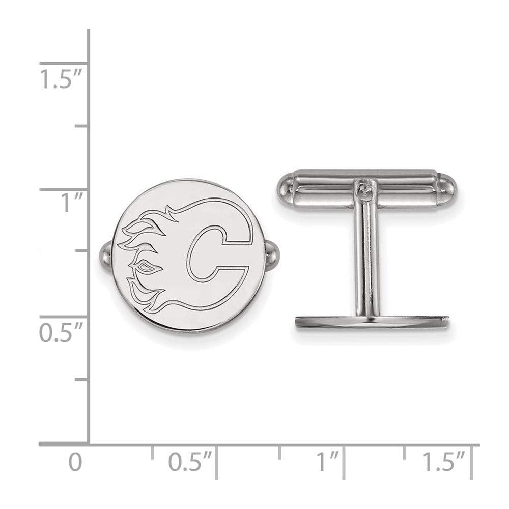 NHL Calgary Flames Sterling Silver Cuff Links