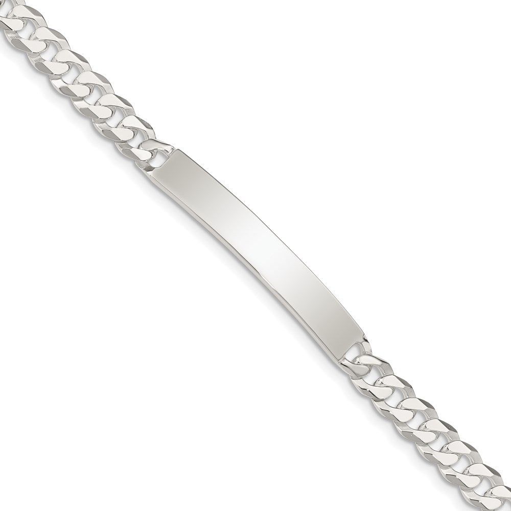 Sterling Silver Curb Link ID Bracelet 7.5 inches