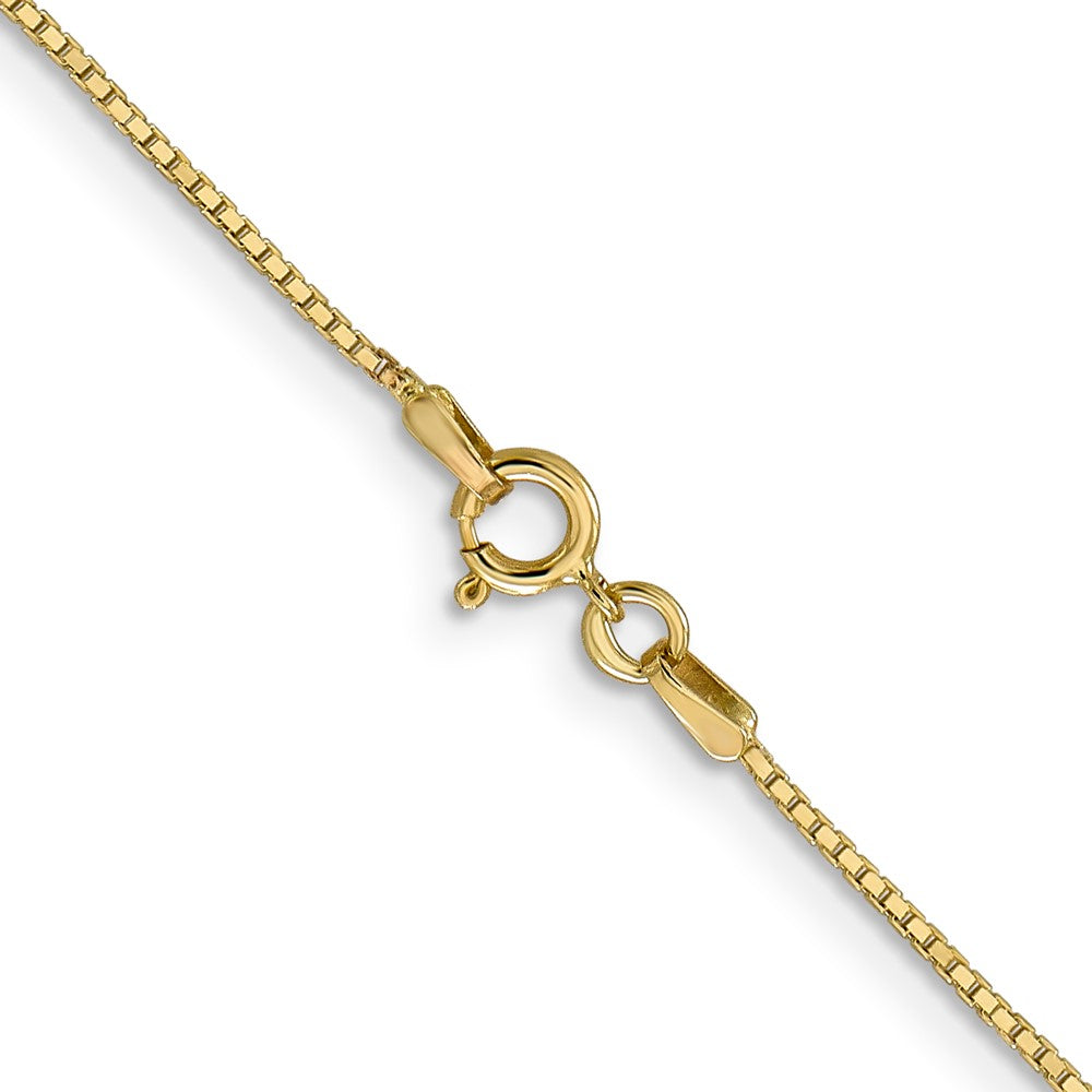 14K 28 inch .9mm Box with Spring Ring Clasp Chain