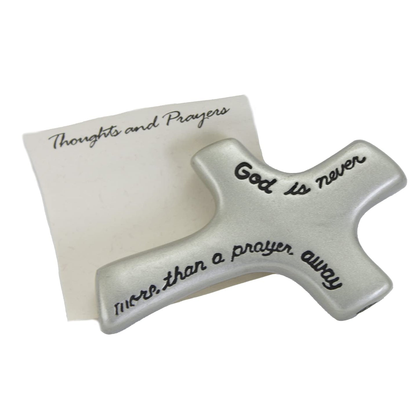 Cathedral Art God Is Never More Than A Prayer Away Palm Cross, 2-7/8" x 1-7/8"