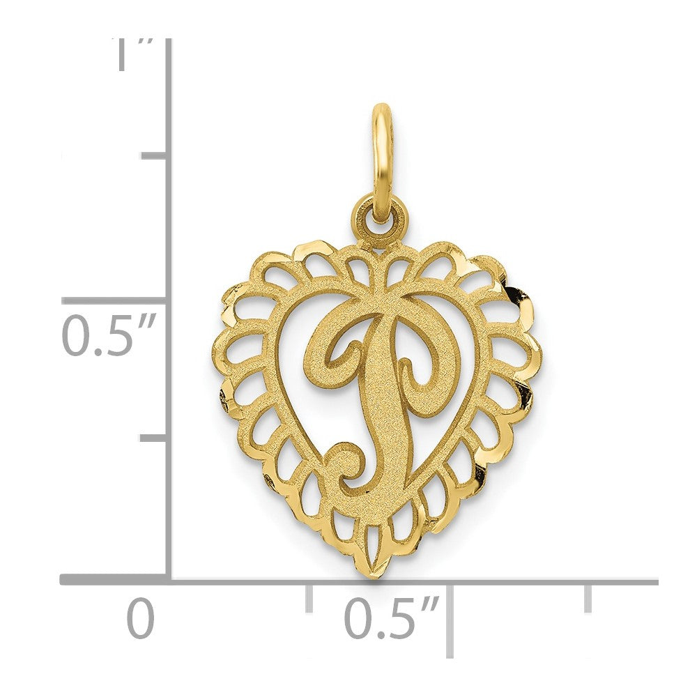10k Gold Initial P Charm