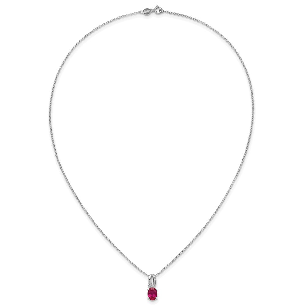 SS Created Ruby & Diamond Pend