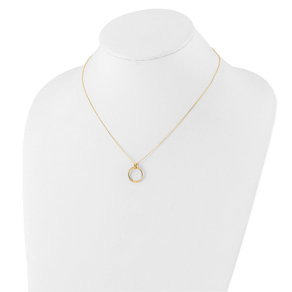 10K Polished Circle Necklace