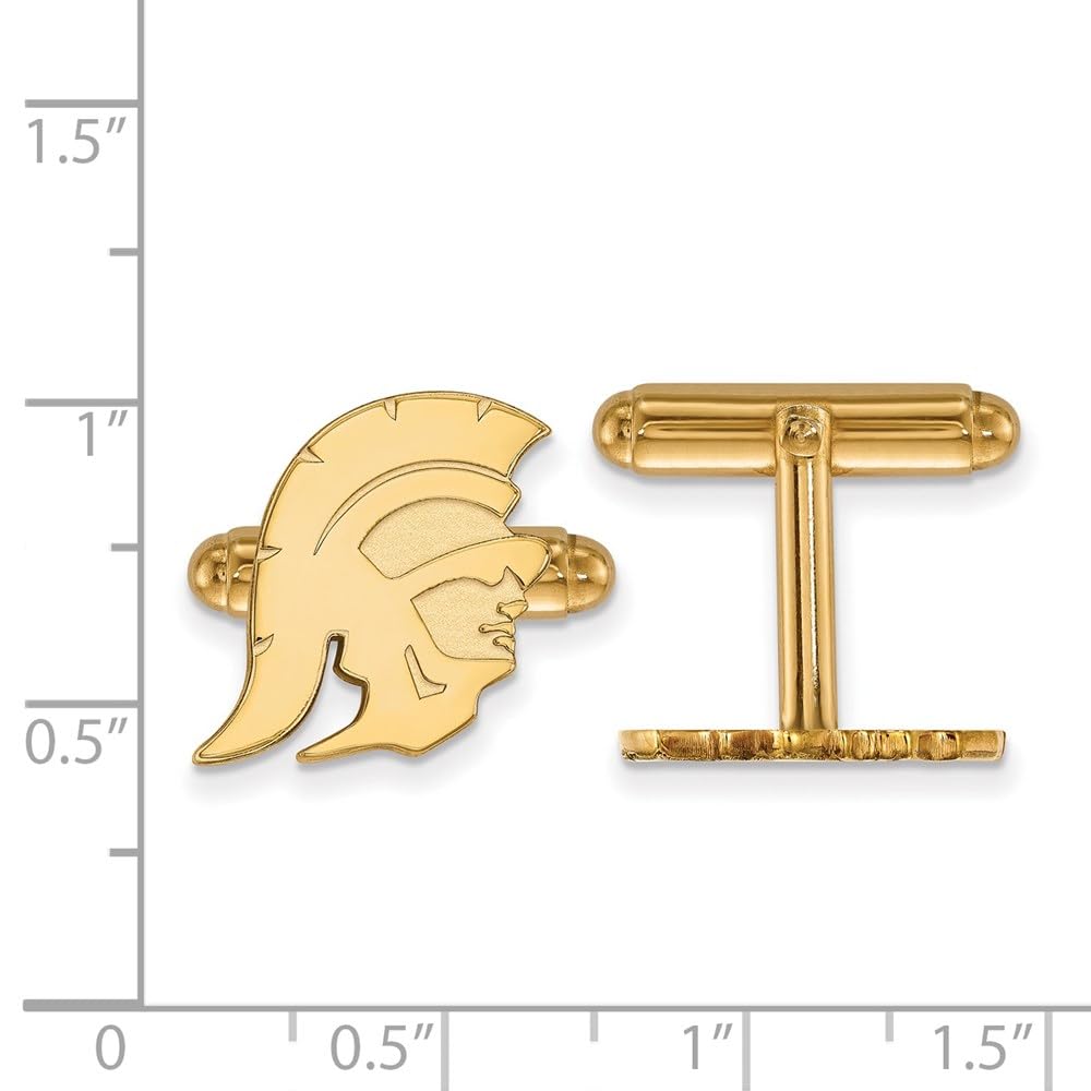 Men's University of Southern California 14K Yellow Gold Plated USC Trojans NCAA Cuff Links